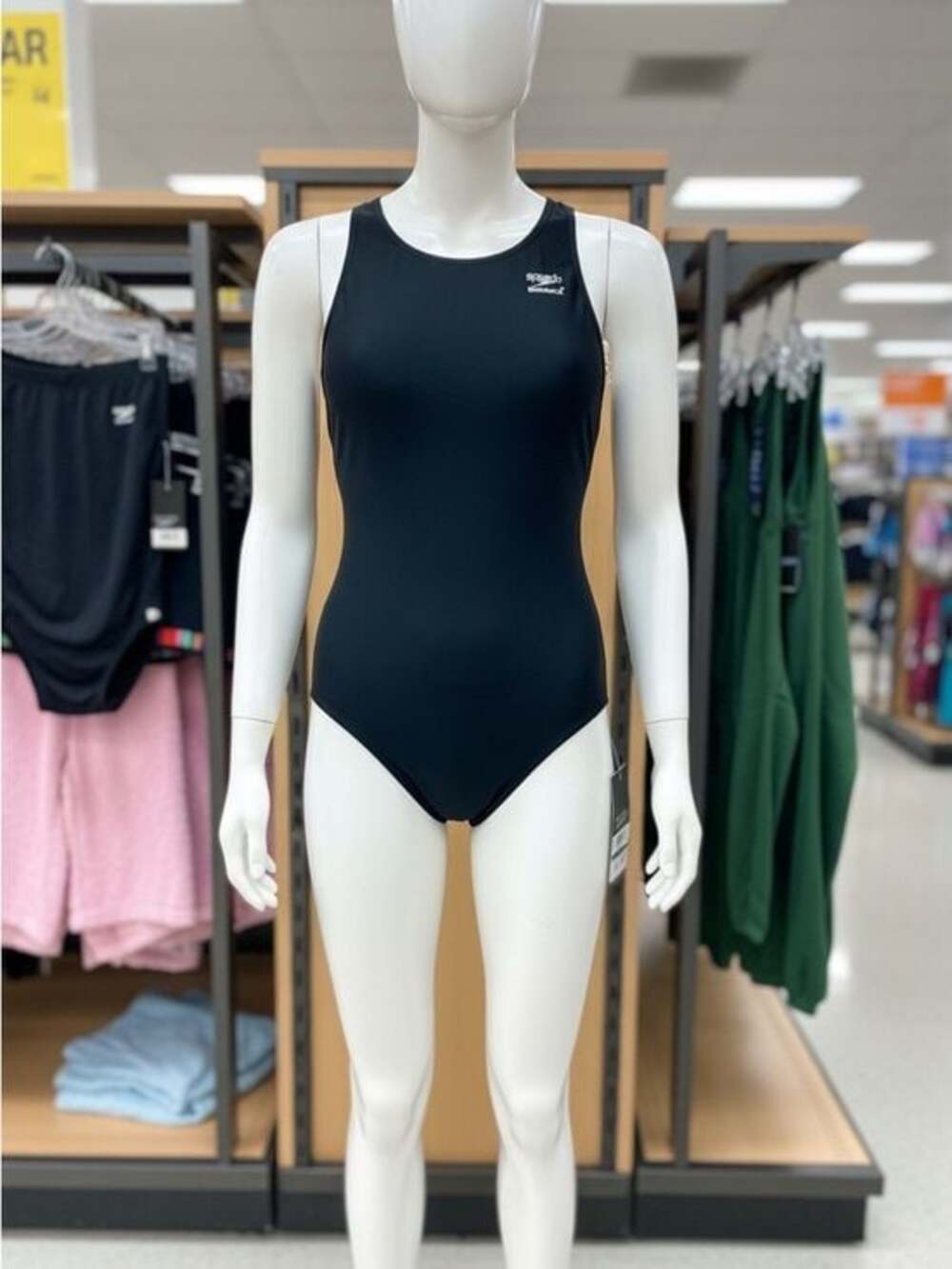 Speedo Black High-Neck Performance One-Piece Swimsuit